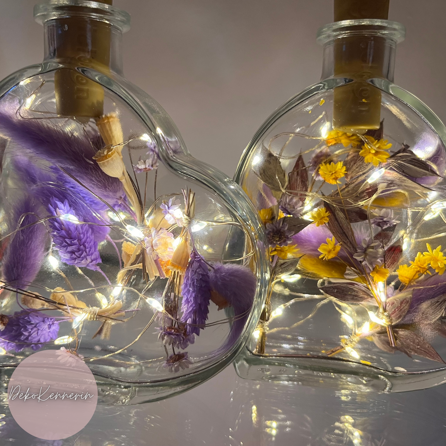 Flowerbottle Herz - Trockenblumen