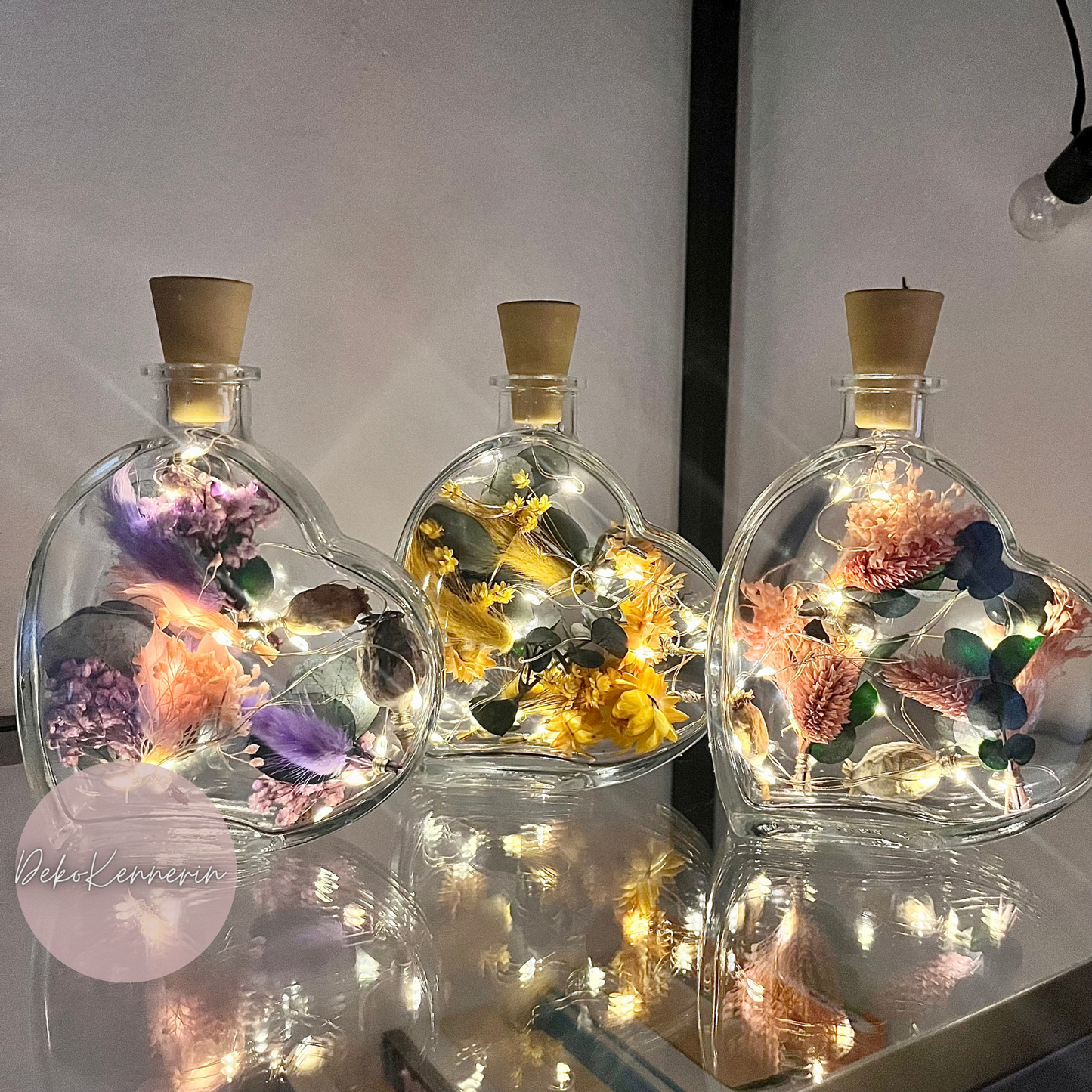 Flowerbottle Herz Solar - Flaschenlicht