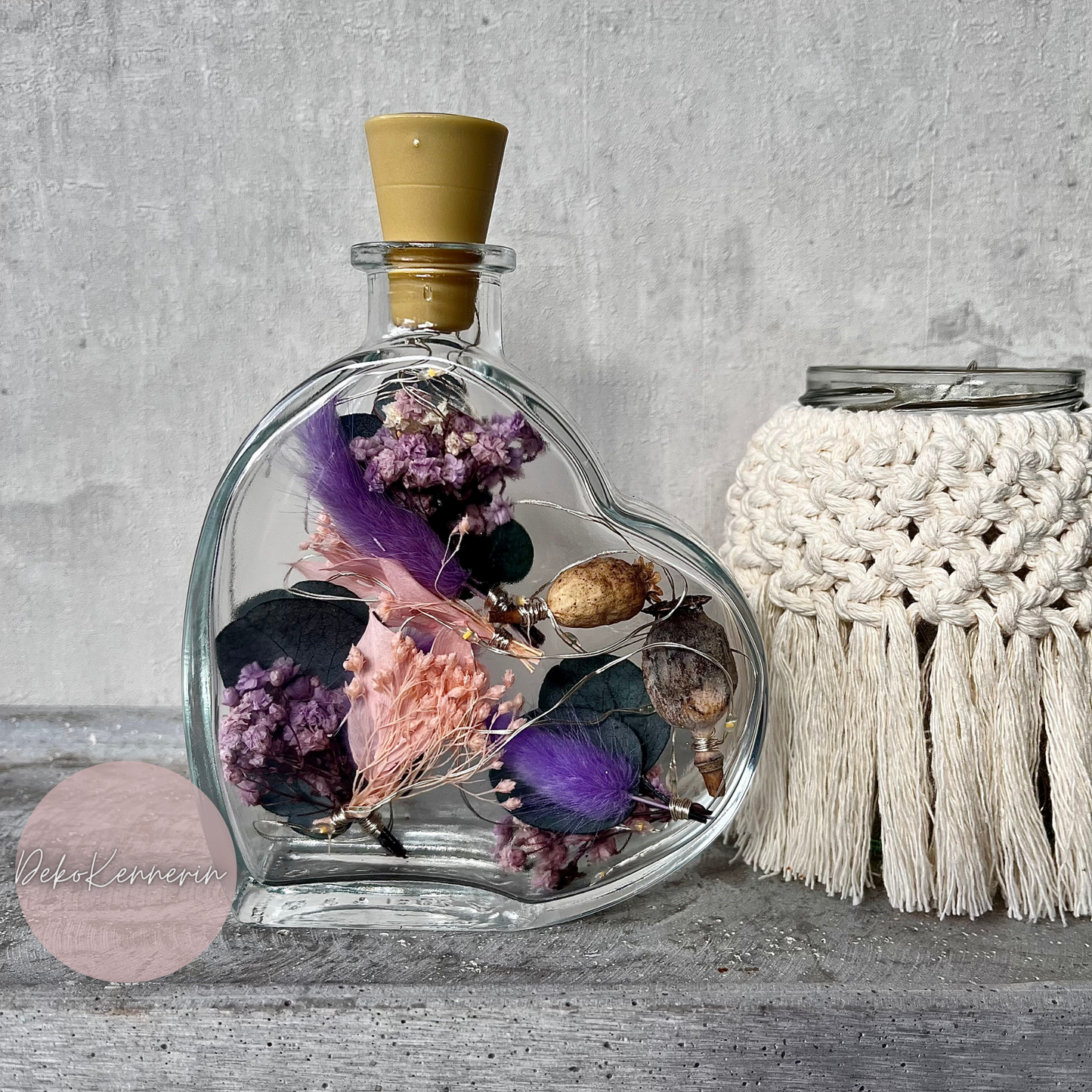 Flowerbottle Herz Solar - Flaschenlicht