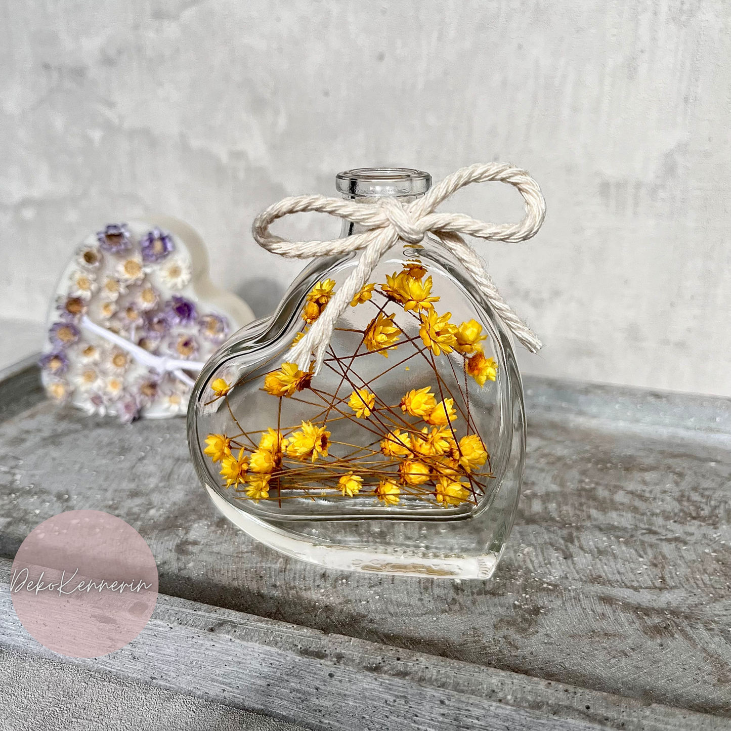Flowerbottle Herz S - Tischdeko Hochzeit