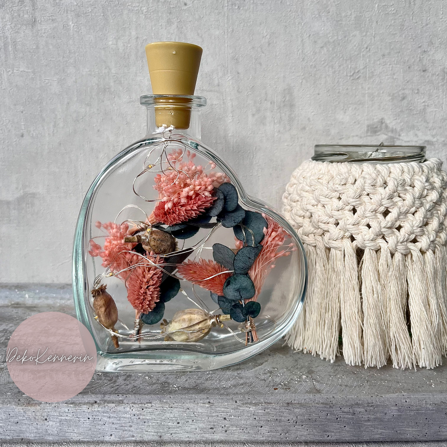 Flowerbottle Herz Solar - Flaschenlicht