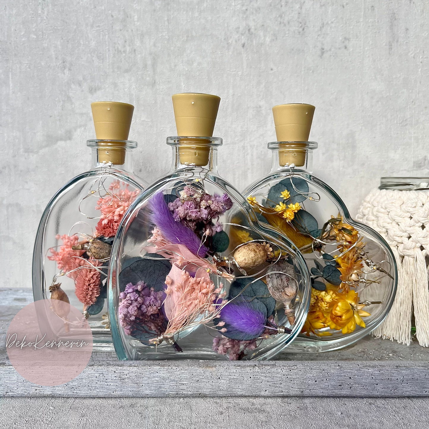 Flowerbottle Herz Solar - Flaschenlicht