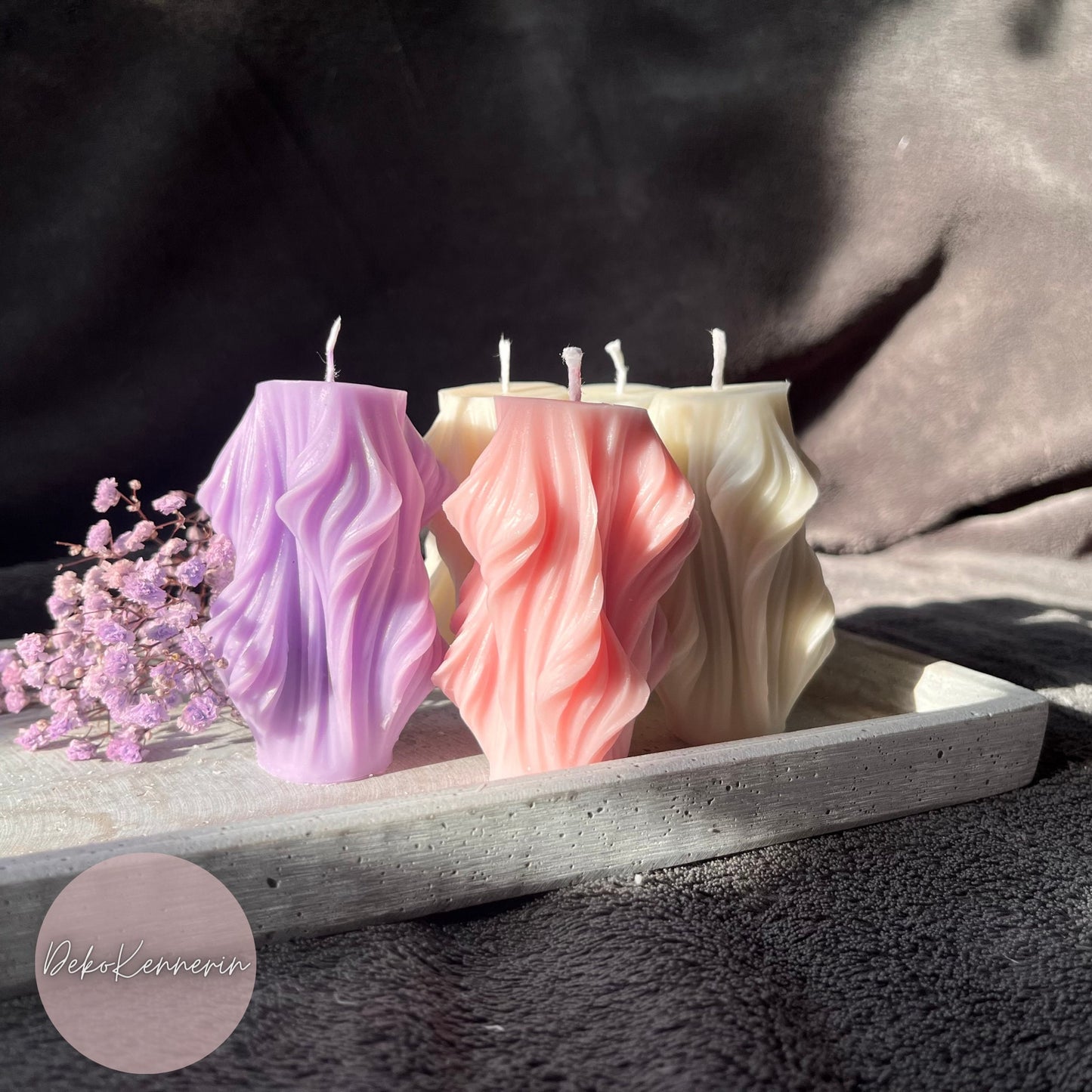 Swirl Kerze - Wellen Kerze
