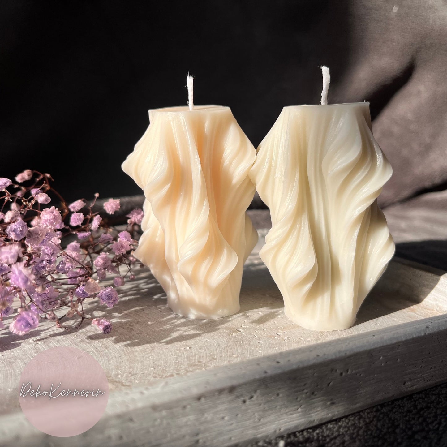 Swirl Kerze - Wellen Kerze
