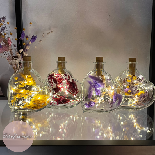 Flowerbottle Herz - Trockenblumen