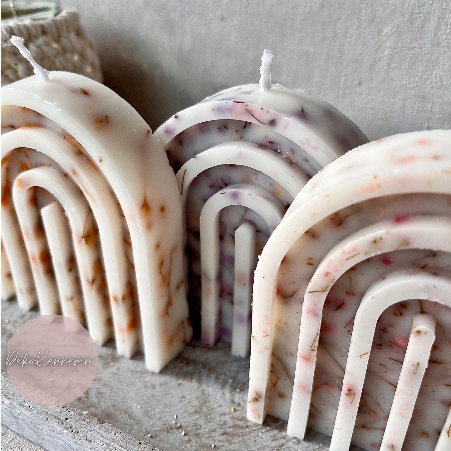 Regenbogenkerze mit Schleierkraut M - Arch Candle