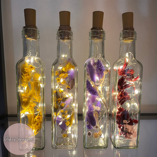 Flowerbottle mit Trockenblumen - Hochzeitsdeko