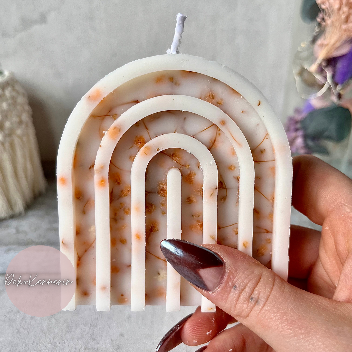 Regenbogenkerze mit Schleierkraut M - Arch Candle