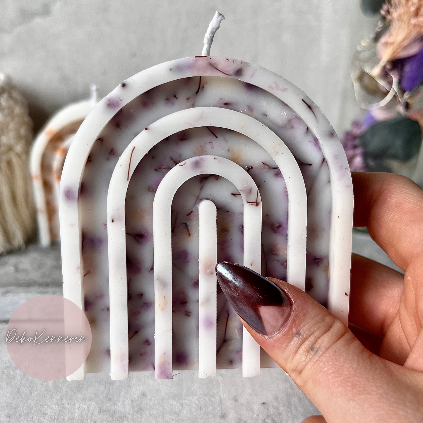 Regenbogenkerze mit Schleierkraut M - Arch Candle